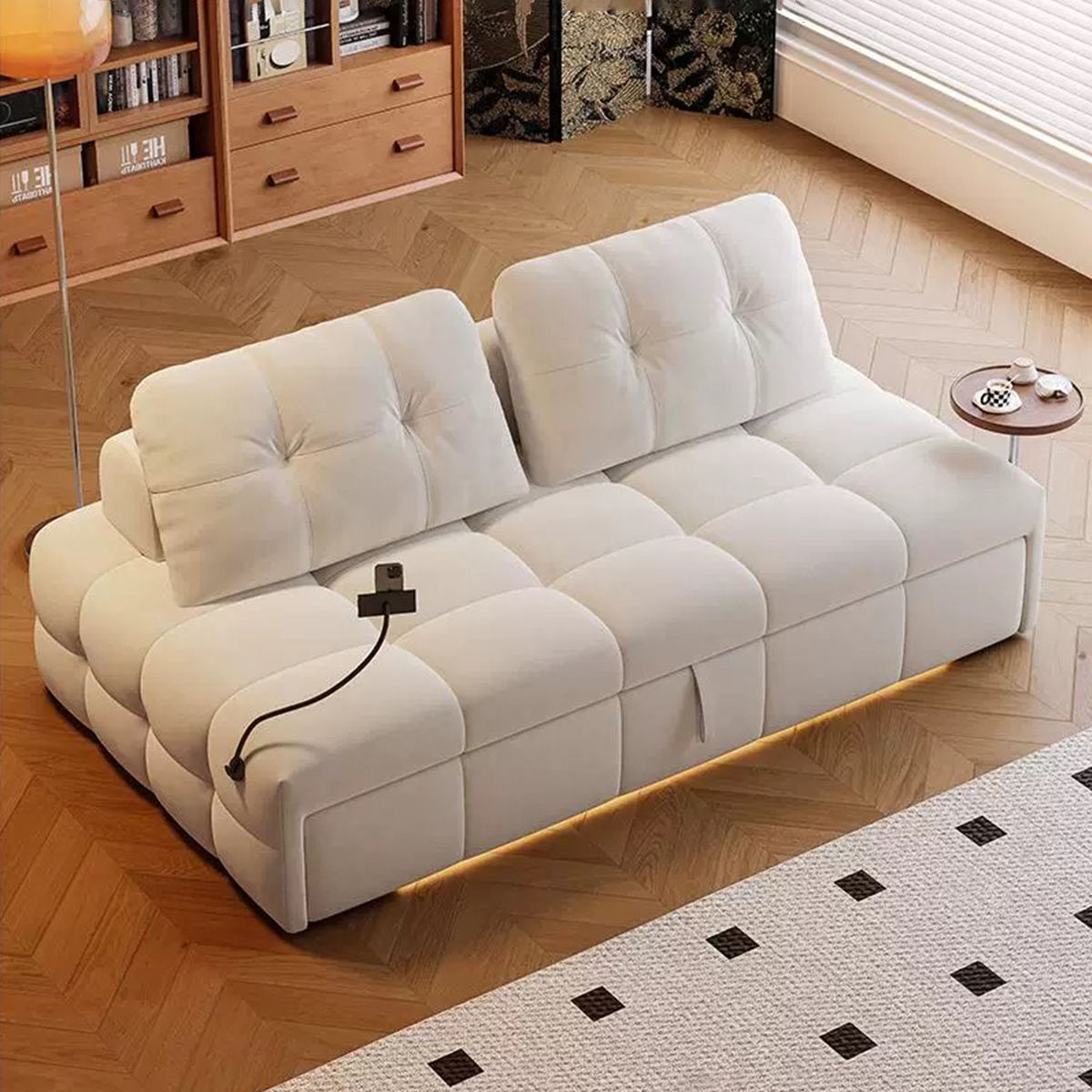 Modern Popular Cream Style Sofa Bed